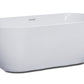 ALFI BRAND AB8839 67 INCH WHITE OVAL ACRYLIC FREE STANDING SOAKING BATHTUB - Oasis Bathtubs