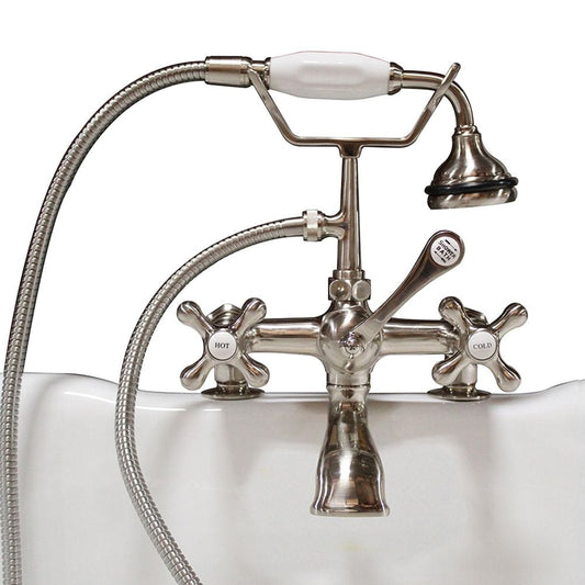 BRITISH TELEPHONE FAUCET FOR CLAWFOOT TUB DECK MOUNT PACKAGE - Oasis Bathtubs