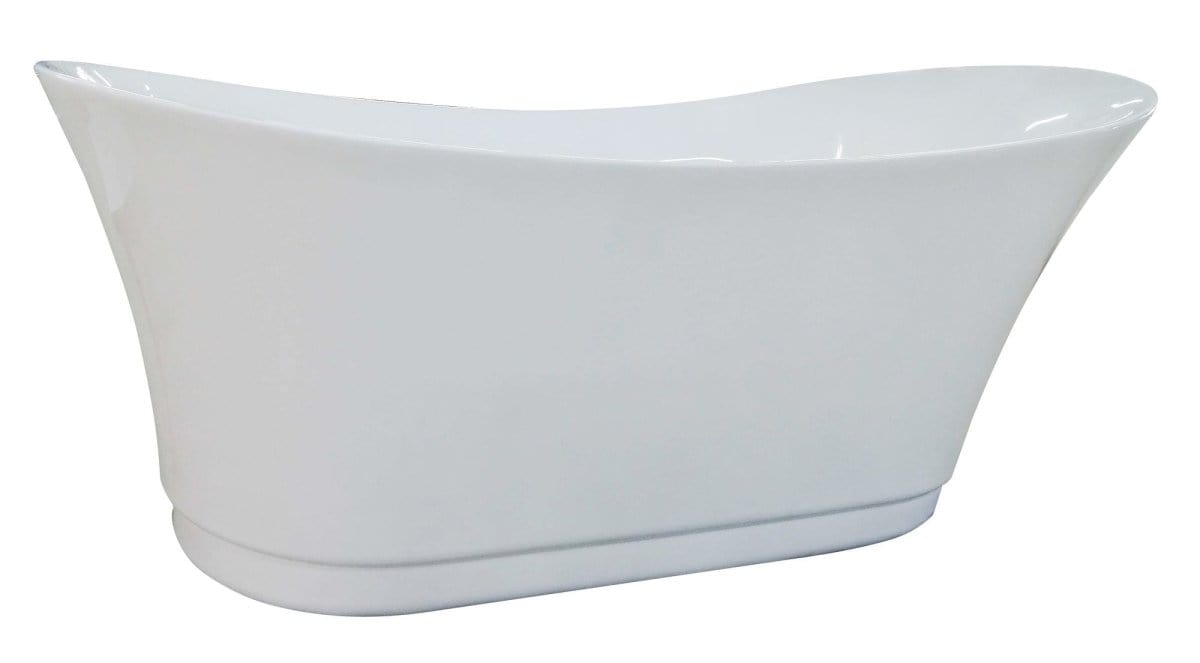 EAGO AM2140 68" WHITE FREE STANDING OVAL AIR BUBBLE BATHTUB - Oasis Bathtubs
