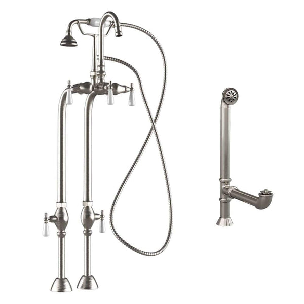 ENGLISH TELEPHONE GOOSENECK FAUCET & WATER SUPPLY LINES PACKAGE - Oasis Bathtubs