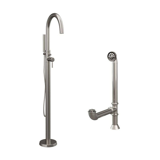 MODERN GOOSENECK STYLE FAUCET WITH HAND HELD WAND SHOWER PACKAGE - Oasis Bathtubs